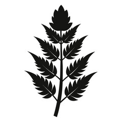 osmund flower silhouette on-white-background