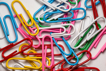 colorful paper clips