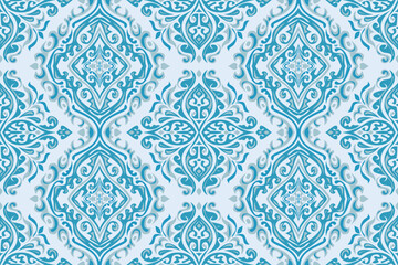 Seamless geometric and doodles line, traditional ikat pattern with earthy tones in geometric and tribal-inspired design. Ideal for textiles, wallpapers, and ethnic-themed projects.