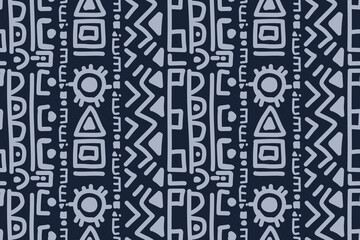 Seamless geometric and doodles line, traditional ikat pattern with earthy tones in geometric and tribal-inspired design. Ideal for textiles, wallpapers, and ethnic-themed projects.