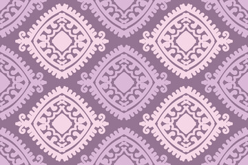 Seamless geometric and doodles line, traditional ikat pattern with earthy tones in geometric and tribal-inspired design. Ideal for textiles, wallpapers, and ethnic-themed projects.