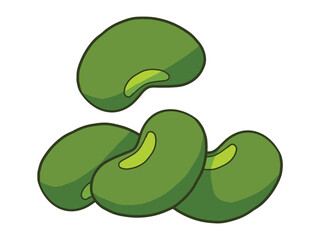 Green Beans Vector Illustration