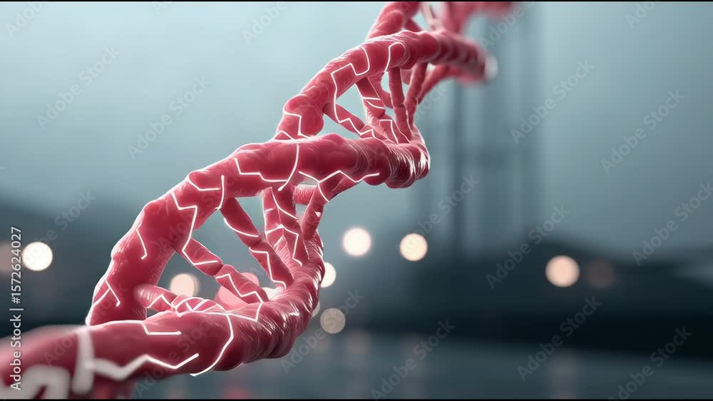 Poster dna helix - genetics and science: an intricate and visually striking rendering of a dna helix, symbo