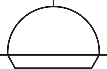 Geometric Culinary Plate: A clean, minimalist illustration of a culinary plate, perfect for representing food, service, or abstract concepts.