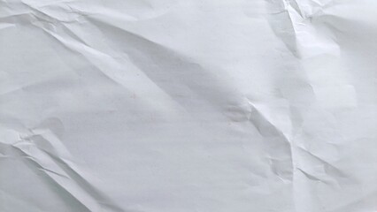 White crumpled paper pattern and texture. Abstract white paper texture. Paper board with copy space for text, space for copy, advertising copy space.