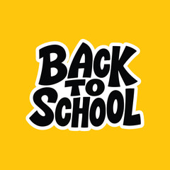 Back to School Bold Typography – Black Playful Text on Bright Yellow Background