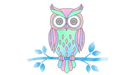 Fototapeta premium owl on a branch