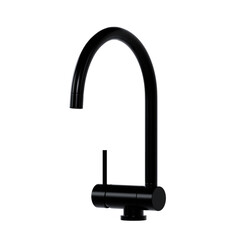Modern kitchen faucet in matte black