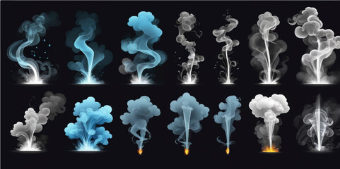Fototapeta premium X-ray smoke symbol design with nature's art