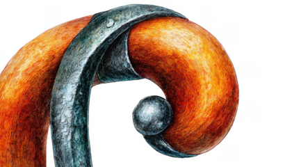 Ornate, twisted scroll detail