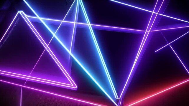 Colorful light patterns create mesmerizing effects in a dark setting during an art installation in an urban space