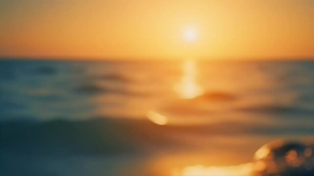 Sun speckled waves shimmer like liquid gold under low horizon gentle k backdrop embodies summer holidays ocean calm sailing ads mindfulness loops celebrating natural light