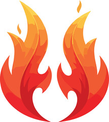 Dual Flame Icon or Illustration