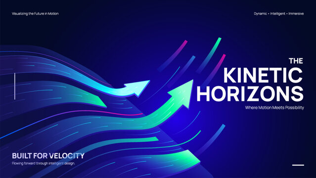 Kinetic Horizons Background - Fluid Arrows and Gradient Motion Lines in High-Speed Digital Theme