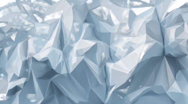 Light-gray, crumpled, polygon surface - Powered by Adobe
