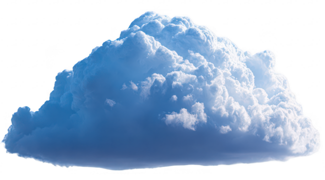 Fluffy white-blue cloud graphic