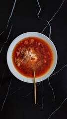 tomato soup with bread