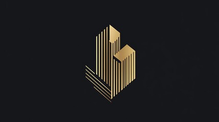 Modern Real Estate Logo with Sharp Lines and Elegant Design &ndash; Professional Property Branding