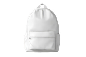 White backpack, front view