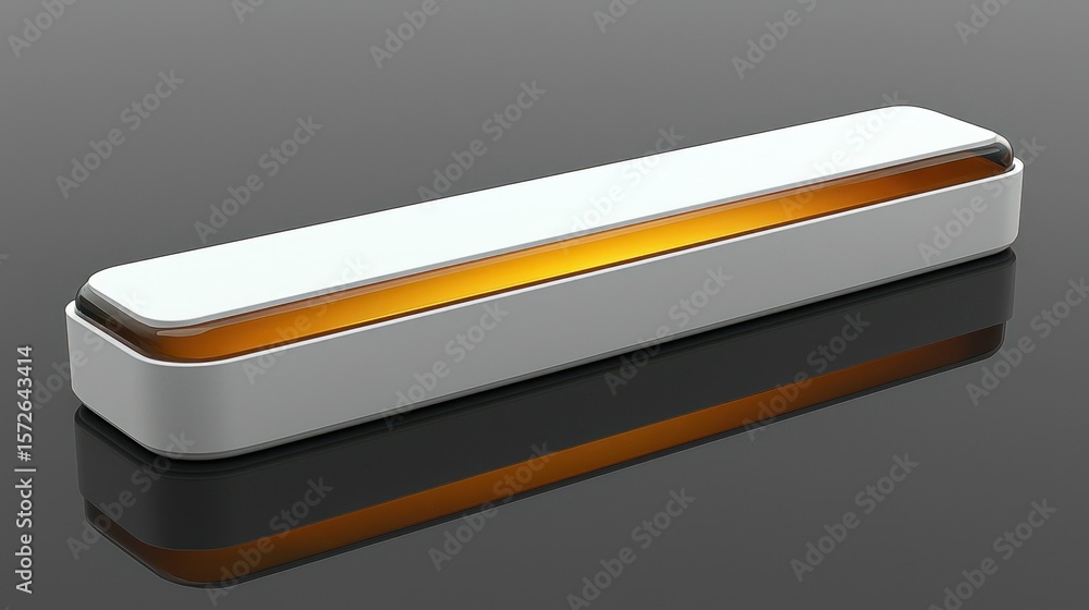 Fototapete rectangular, glowing object on reflective surface