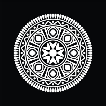 mandala design vector, alpona Design, circular mandala design vector
