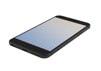 Isolated Black Smartphone Modern Technology Device