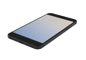 Isolated Black Smartphone Modern Technology Device