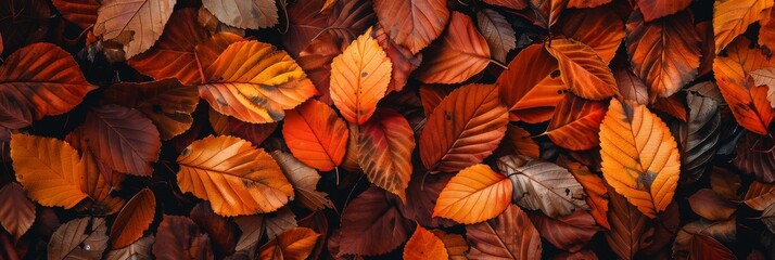 Background of colorful autumn leaves, beauty of autumn nature