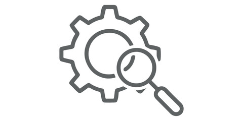 Search icon. Magnifying glass vector illustration. Explore and discover symbol.