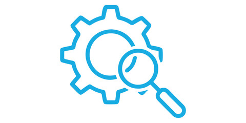 Search icon. Magnifying glass vector illustration. Explore and discover symbol.