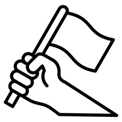 Flag Display line icon