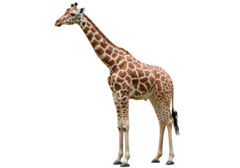Fototapeta premium Isolated Full Body of a Giraffe Standing
