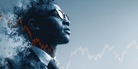 Obraz premium Successful African American entrepreneur contemplates investment strategy