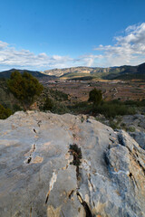 Beautiful view of the village below from afar above