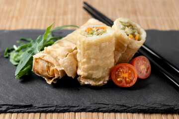 Crispy vegetables spring Rolls