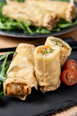 Crispy vegetables spring Rolls