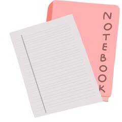 notebook and pencil icon art
