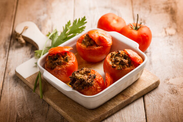 stuffed tomatoes, traditional mediterranean recipe