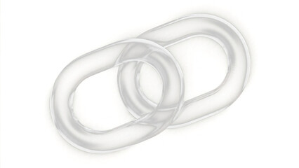 Fototapeta premium Transparent PNG Interlinked Chain Links, Abstract Metallic Grey and White Interlocking Chain Links on Transparent Background, Modern Design Element for Website or App
