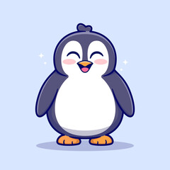 Illustration vector graphic of cute happy penguin cartoon character