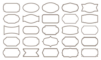 Obraz premium Set of frames. Vector illustration. Isolated on white background.