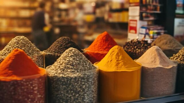 Vibrant Spice Market: Aromatic Colors & Textures of Exotic Spices