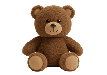 Obraz premium Isolated Brown Teddy Bear with Cute Smile