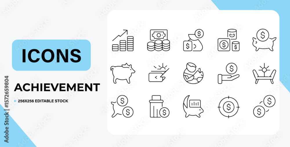 Aufkleber collection of vector business icons and symbols for web and print design