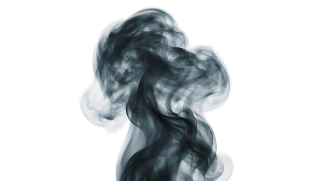 Transparent Smoke PNG, Abstract Grey and Blue Smoke Swirls on Transparent Background, Ethereal and Flowing Smoke Design Element for Overlay Effects