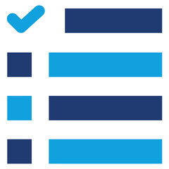 Task Flat Blue Icon