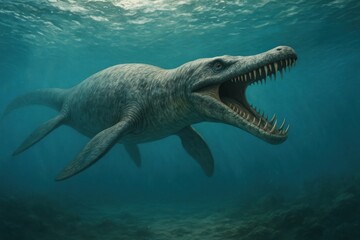 Ancient marine predator illustration.
