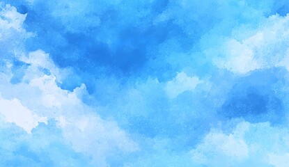 Soft blue watercolor cloud background with light texture
