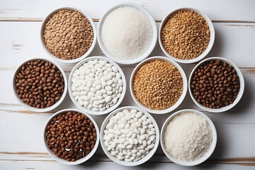 top view of assorted ground spices