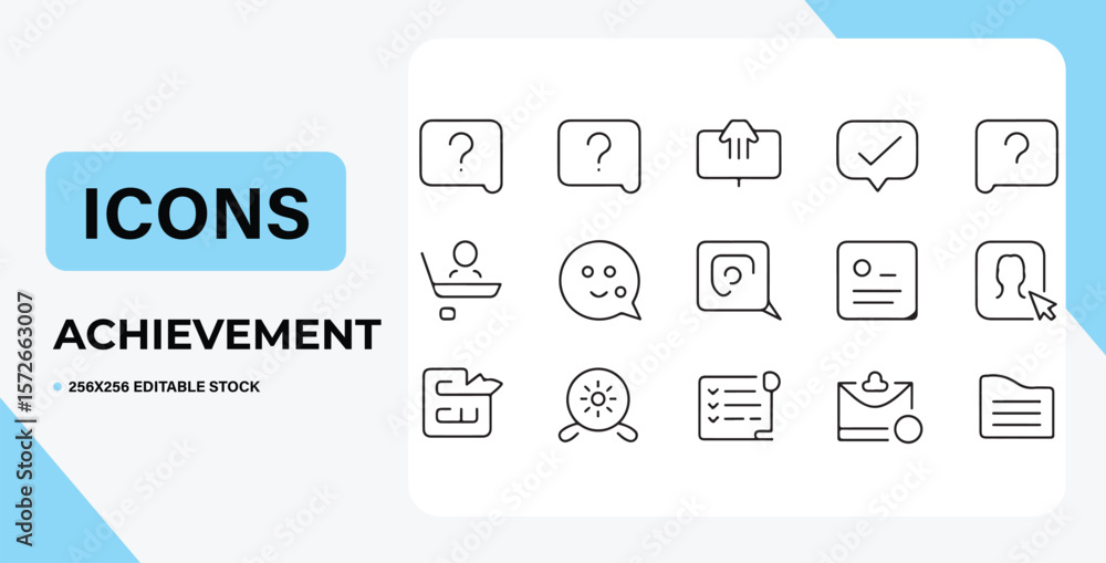 Aufkleber web design vector icon set for internet communication